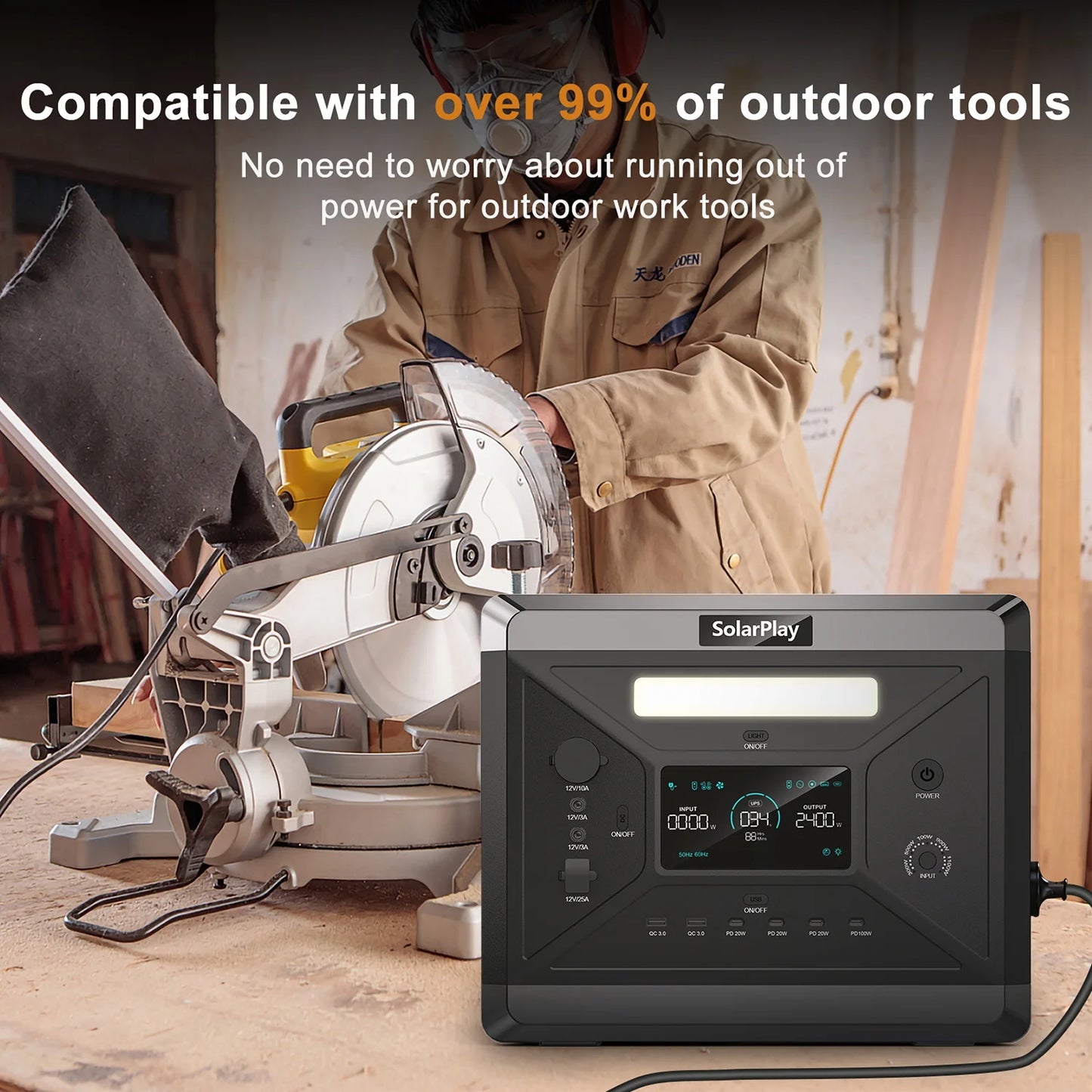 Solarplay Q2501 Portable Power Generator 2160Wh Lifepo4 Battery