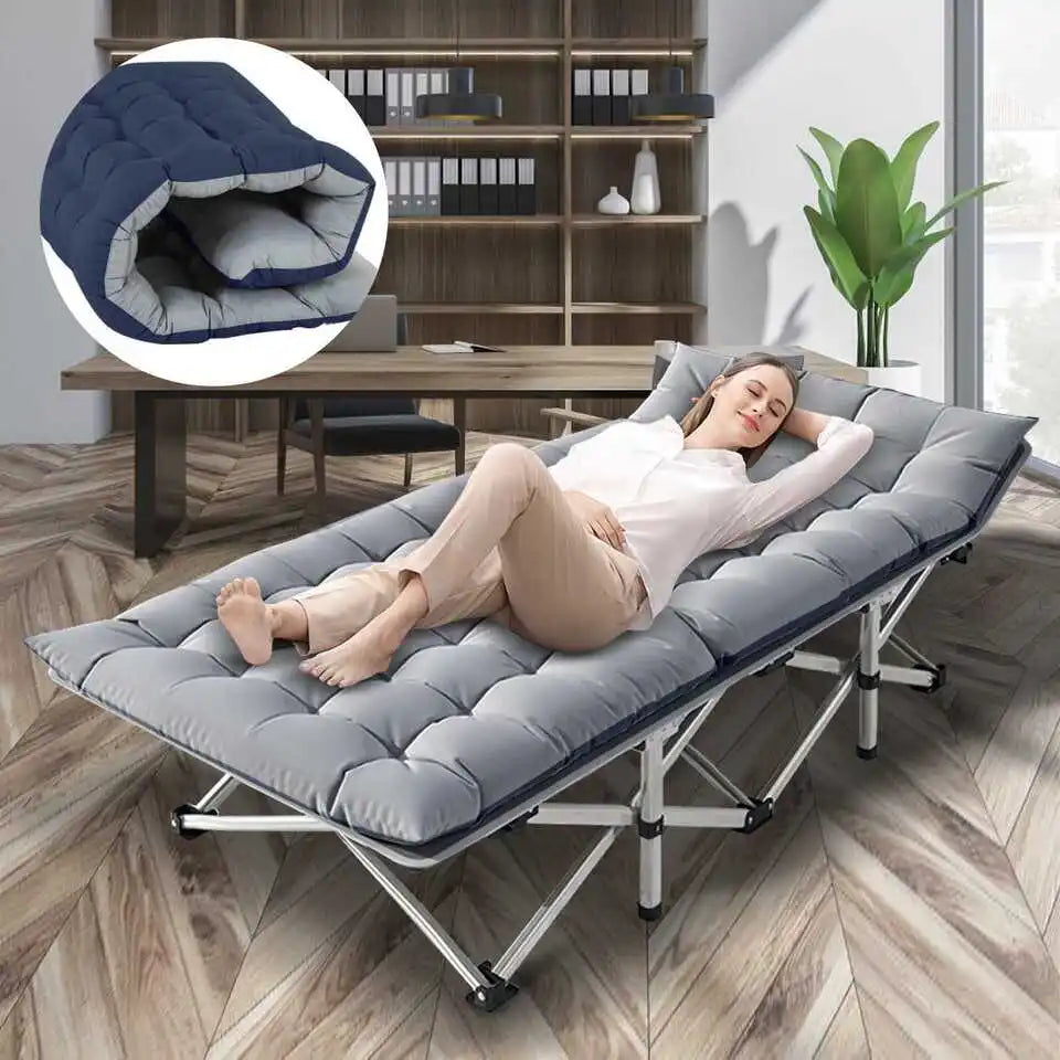 Folding Camping Cots Portable Heavy Duty Outdoors Bed Adults