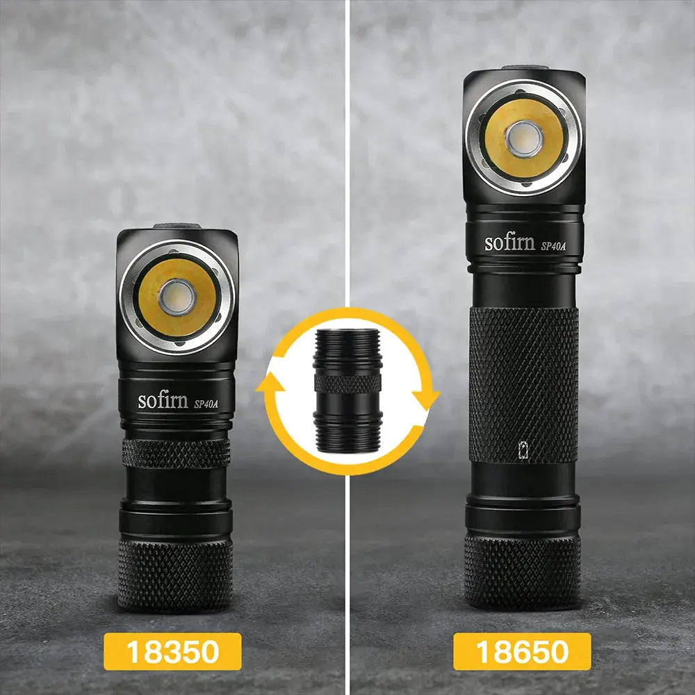 SOFIRN SP40A Headlamp Rechargeable TIR Optics Lens LED 18650 USB Head Lamp 1200lm Torch with Magnet Tail Cap by Beastly Survival Outlet