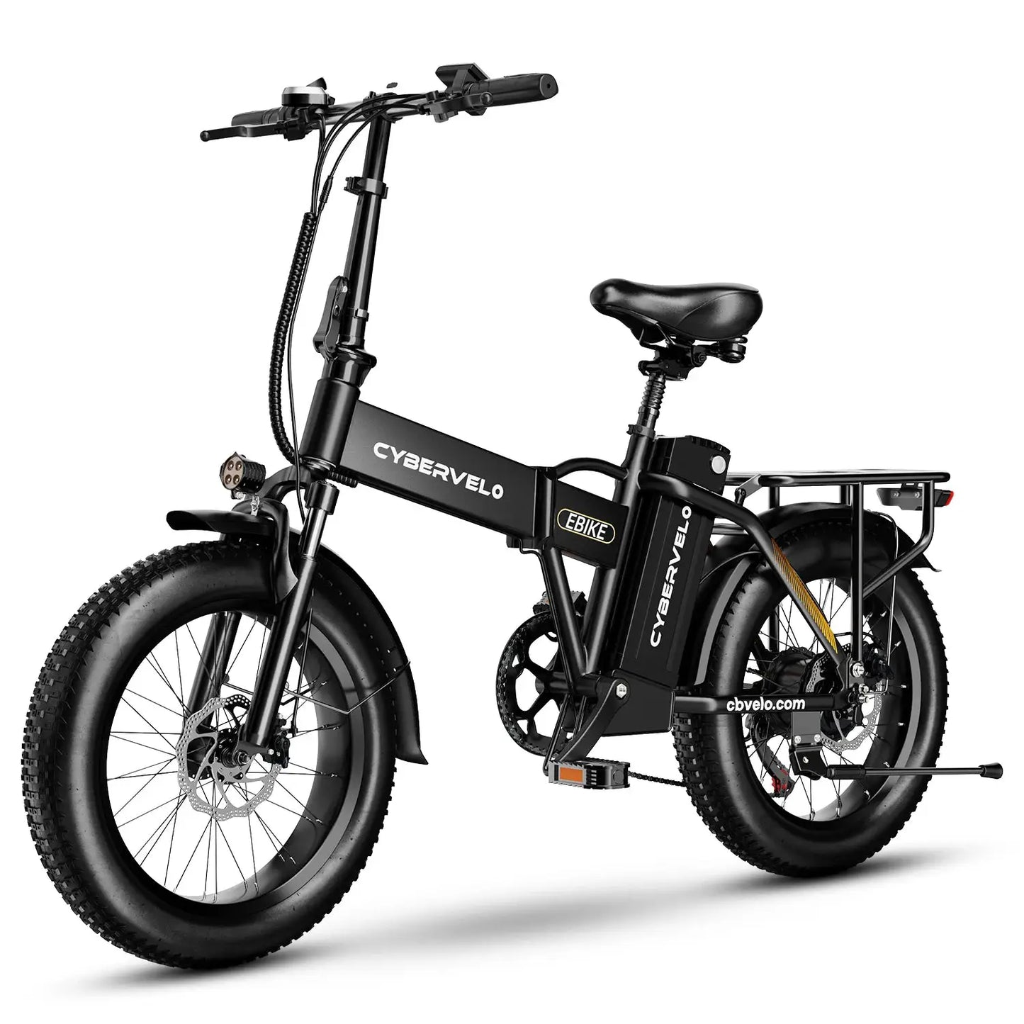 Cybervelo 1000W Peak Electric Bike for Adults Foldable 28+MPH 80Miles Removable Battery Fat Tire Off-road E-bike EK4 EK5 Mars700 by Beastly Survival Outlet