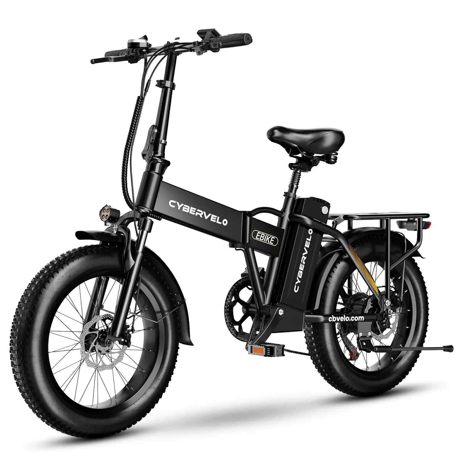 Cybervelo 1000W Peak Electric Bike for Adults Foldable 28+MPH 80Miles Removable Battery Fat Tire Off-road E-bike EK4 EK5 Mars700 by Beastly Survival Outlet
