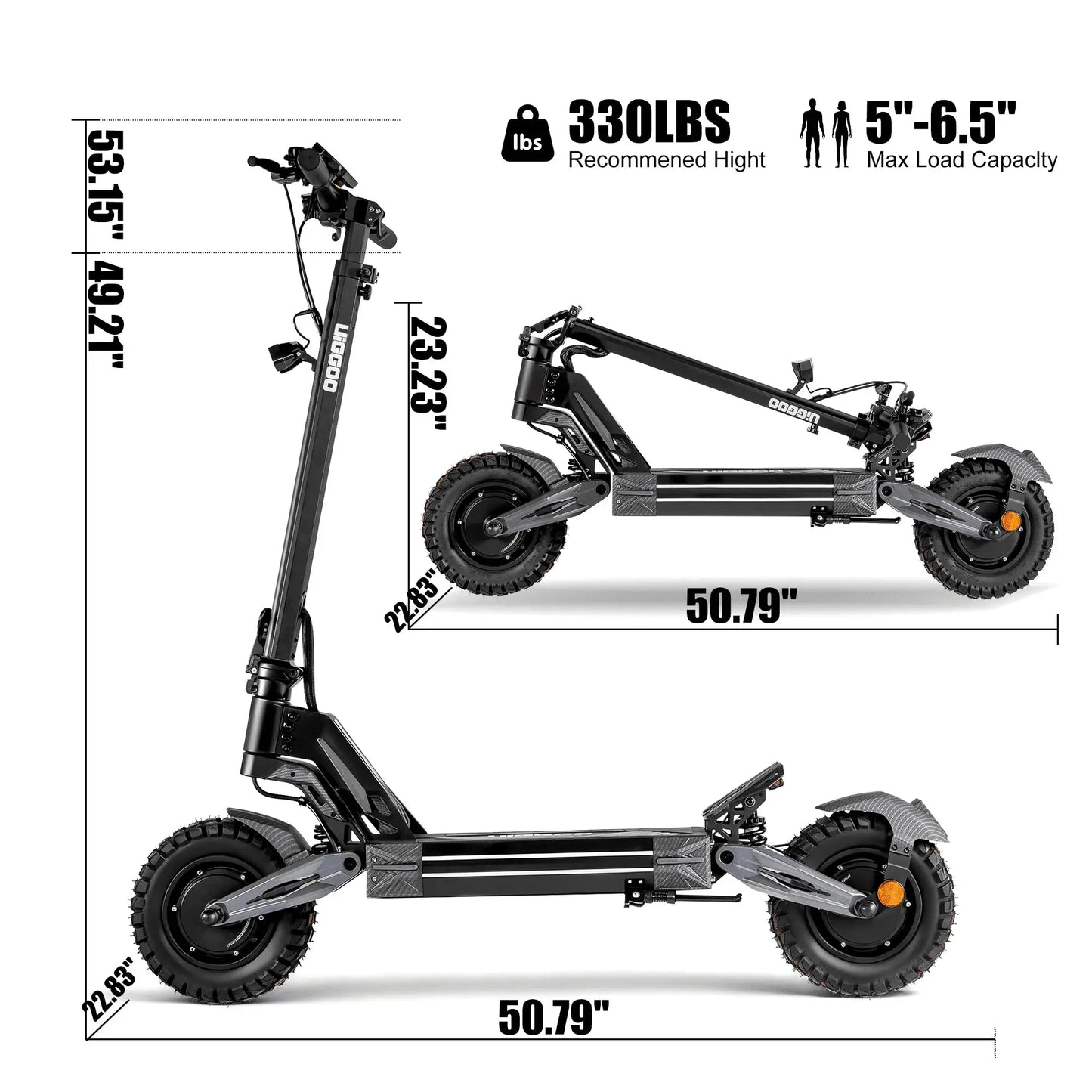 Dual 4000W Motor Electric Scooter for Adults 45MPH Fast E-Scooter 60V 27Ah 11" Off-Road Vacuum Tires 330lbs Heavy Duty by Beastly Survival Outlet