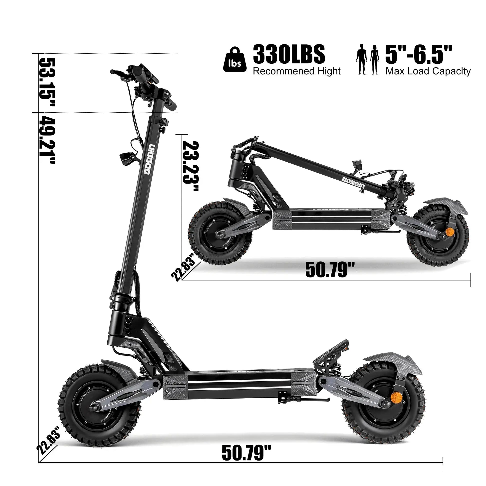 Dual 4000W Motor Electric Scooter for Adults 45MPH Fast E-Scooter 60V 27Ah 11" Off-Road Vacuum Tires 330lbs Heavy Duty by Beastly Survival Outlet