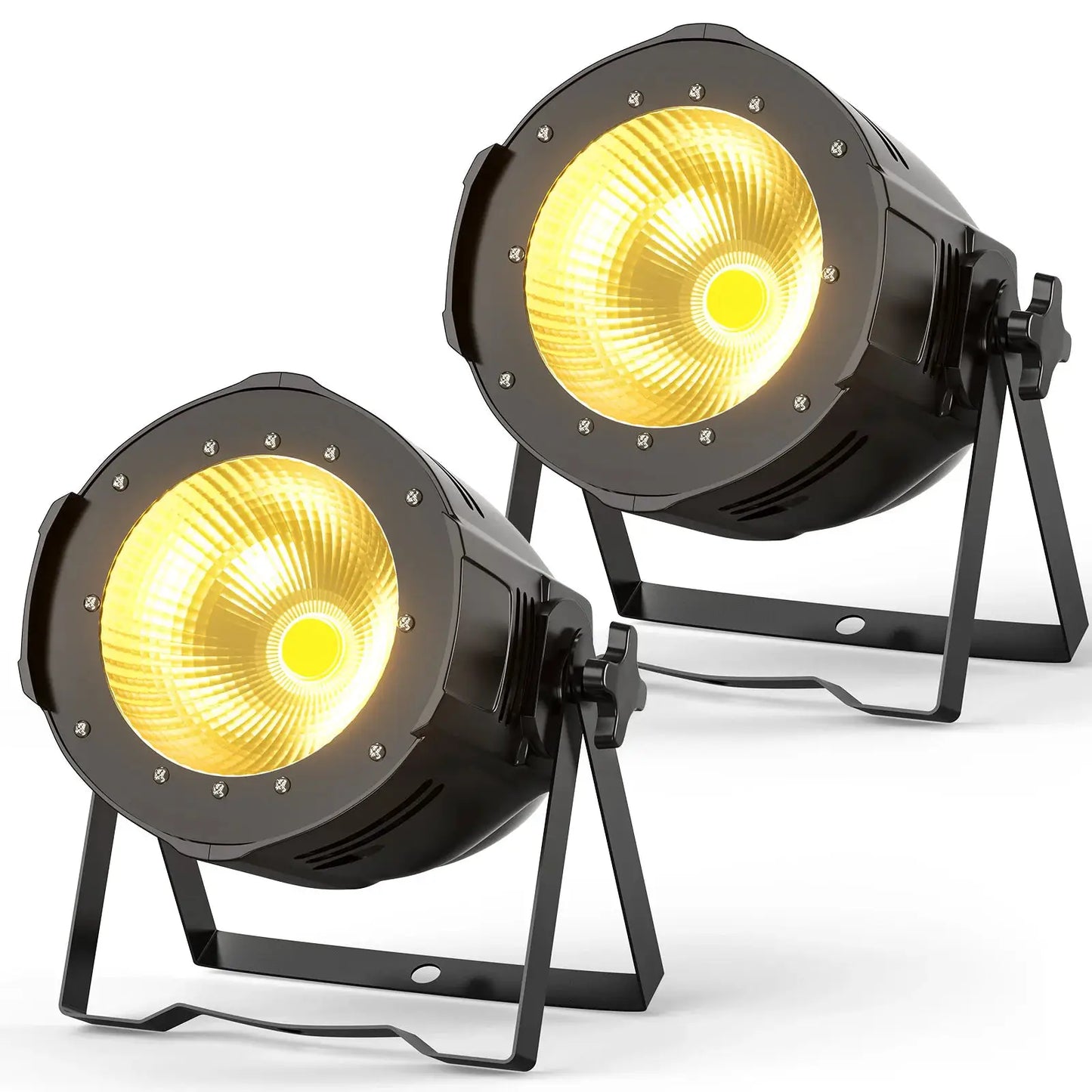 U'King 2PCS 100W COB LED Par Light Aluminium DMX Control Warm/Cold White LED Stage Light Effect for DJ Concert Party Wedding by Beastly Survival Outlet