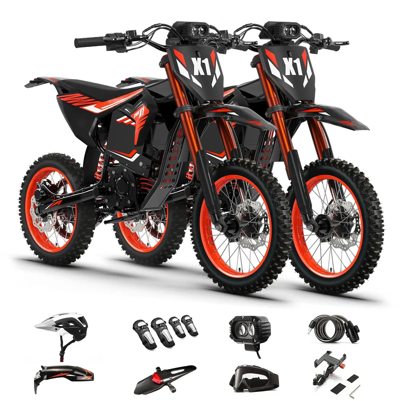 QRONGE X1 Spark Electric Dirt Bike for Teens Adults 4500W Peak Electric Motorcycle 60V 28.8Ah E-Dirt Bike 60 Mile Range E-Bike + 1 Year Warranty by Beastly Survival Outlet