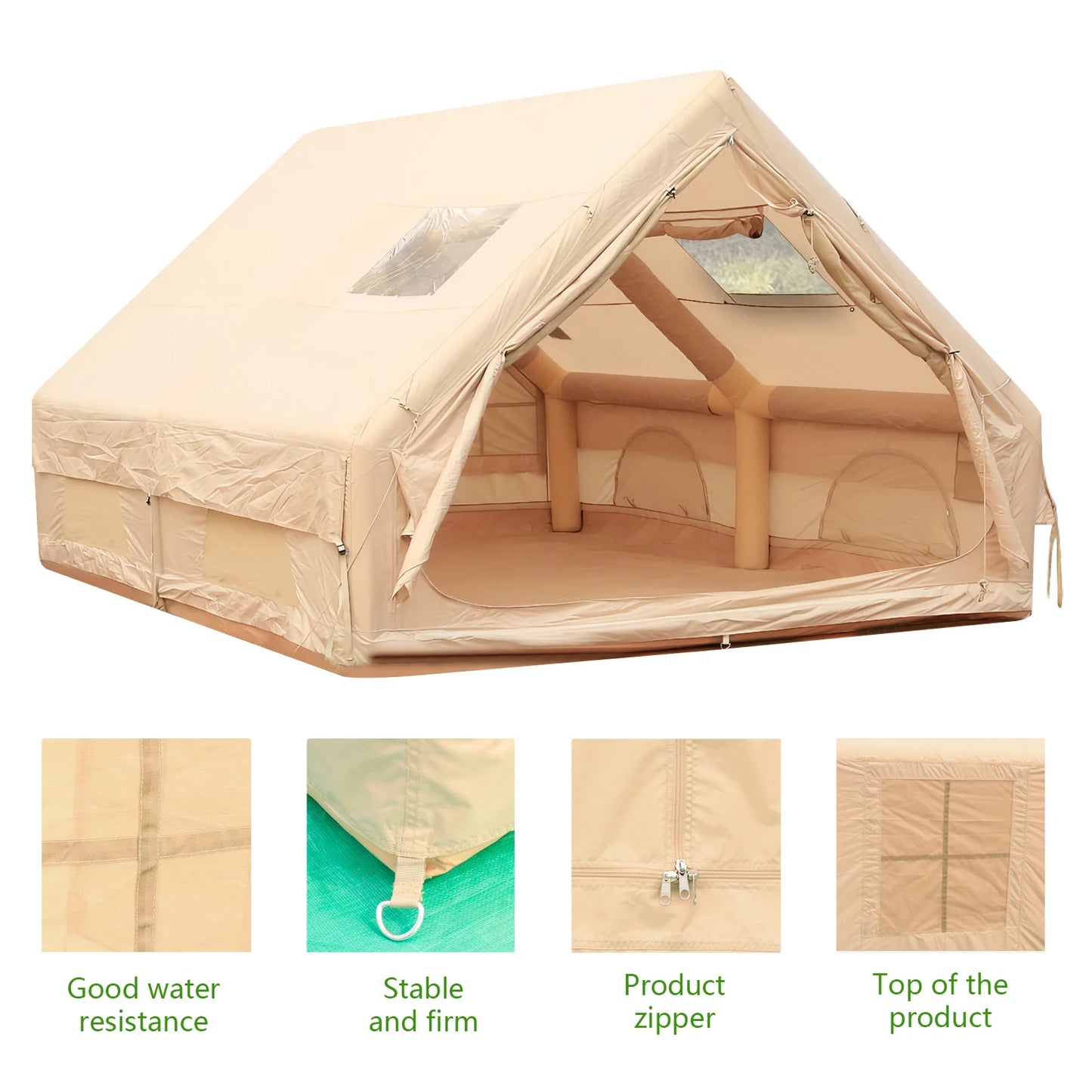 Foldable Four Seasons Air Tent For Family Camping With Pump