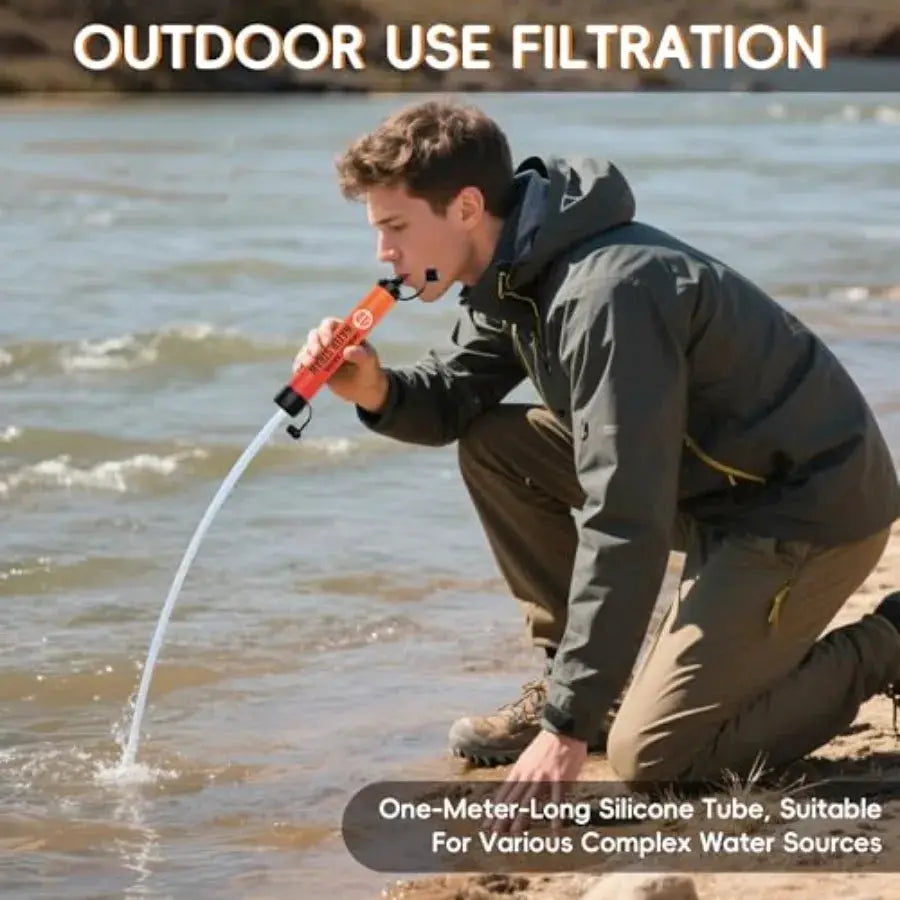 Emergency Water Filter Straws 5Pack Reusable Purifier Travel by Beastly Survival Outlet