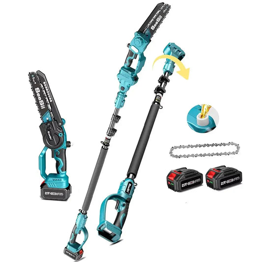 Seesii 8'' Electric Chainsaw with 3M Extension Pole Polesaw High branch saw for Tree Trimming Limb Cutter Pruner by Beastly Survival Outlet