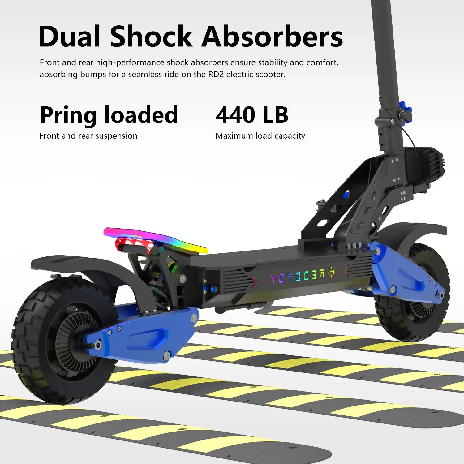 REDDYDY Adult Electric Scooter APP Control 5000W Peak Dual Motors 50MPH Max Speed 55Miles Long Range 60V25Ah Battery Smart Riding 3 Modes NFC Unlocking Dual Hydraulic Disc Brakes Full Suspension 10.5' Tires for Commuting Outd by Beastly Survival Outlet