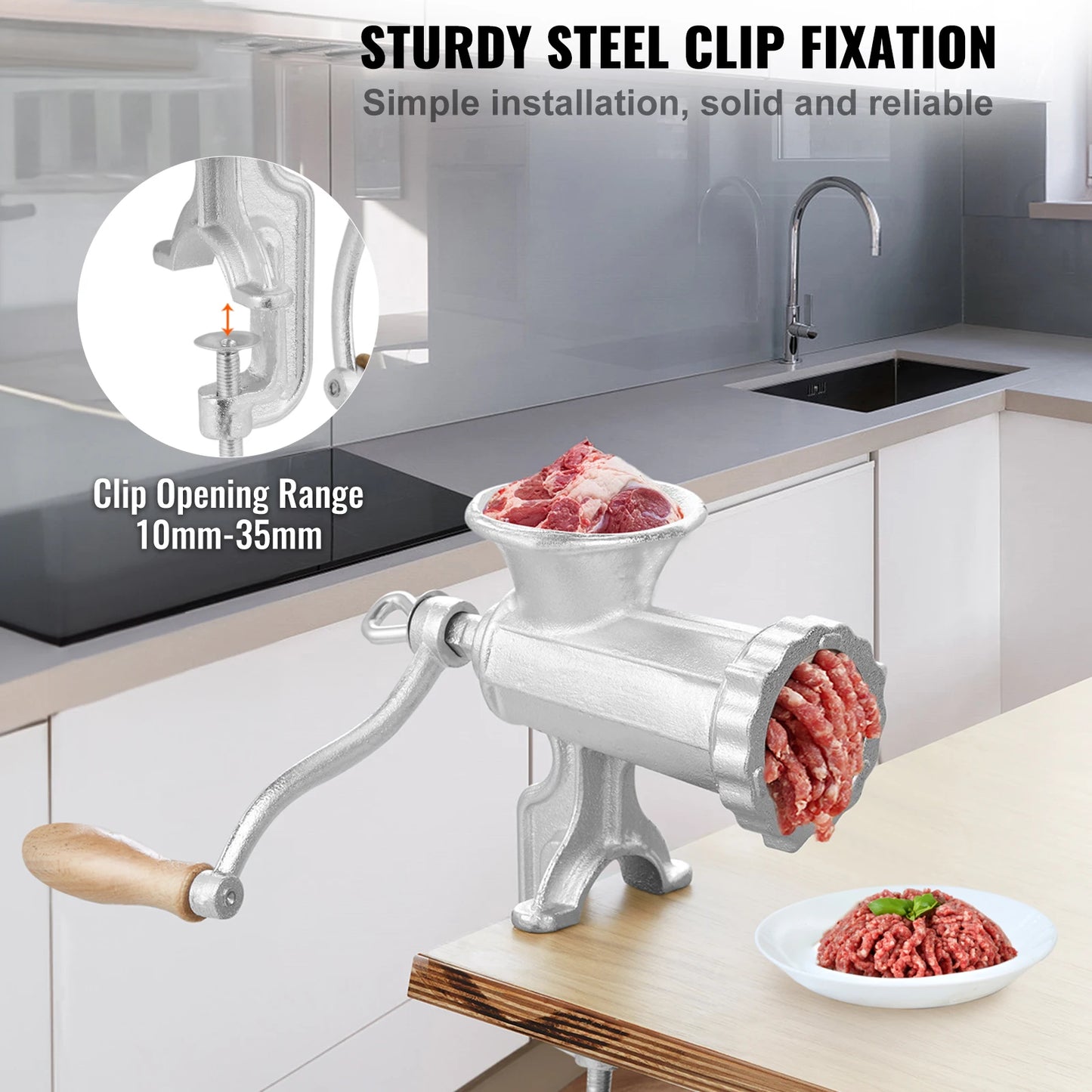 Heavy Duty Cast Iron Manual Meat Grinder Clamp Sausage Maker