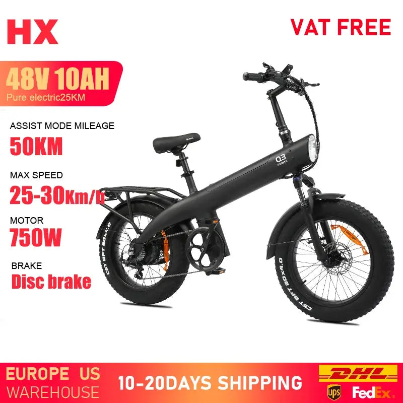 HX Q3 e bike 2000W electric bike 48V 20AH Adult E bike 20Inch Tire Off-Road fatbike City Electric bicycle Mountain e bikes by Beastly Survival Outlet