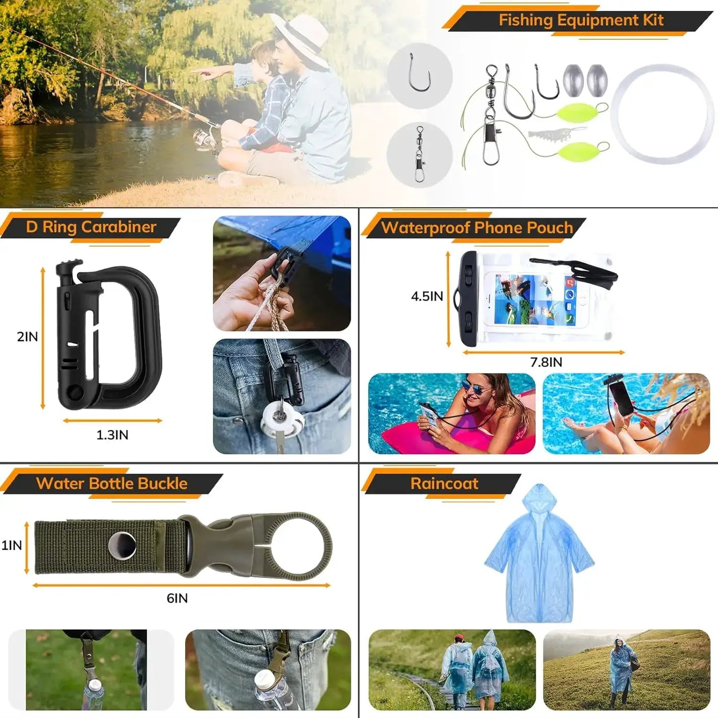 Survival Kit With First Aid And Tactical Gear Outdoors Gears by Beastly Survival Outlet