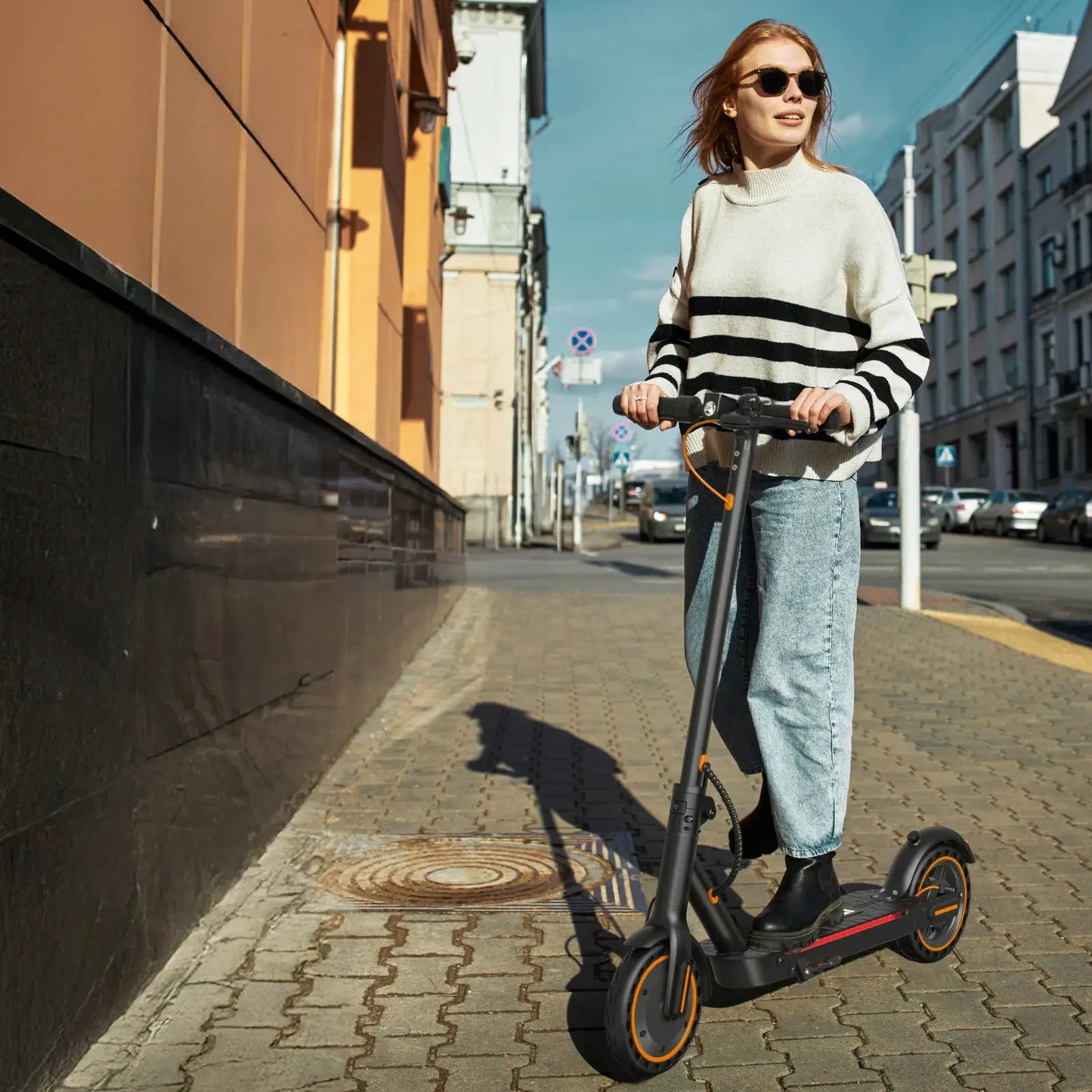 Electric Scooters for Adults,19 MPH 19 Miles Folding E-Scooter Built-in Side Lights, 550W Motor by Beastly Survival Outlet