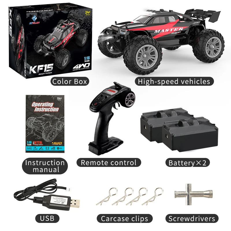 KF15 1:16 RC Car 2.4G Remote Off Road High Speed Truck Drift