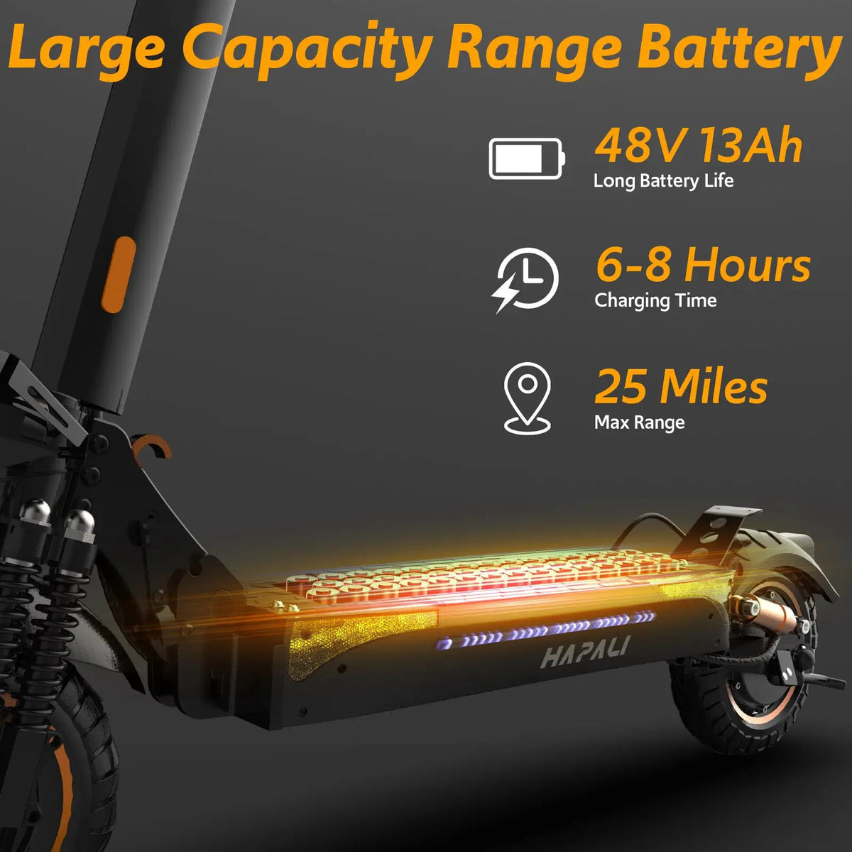 Off Road Electric Scooter, 1200W Motor, 25 Miles Range, 31 MPH, 11" All Terrain Tire, E-Scooter for Adults with Double Suspension & Side Light Disc Brakes by Beastly Survival Outlet