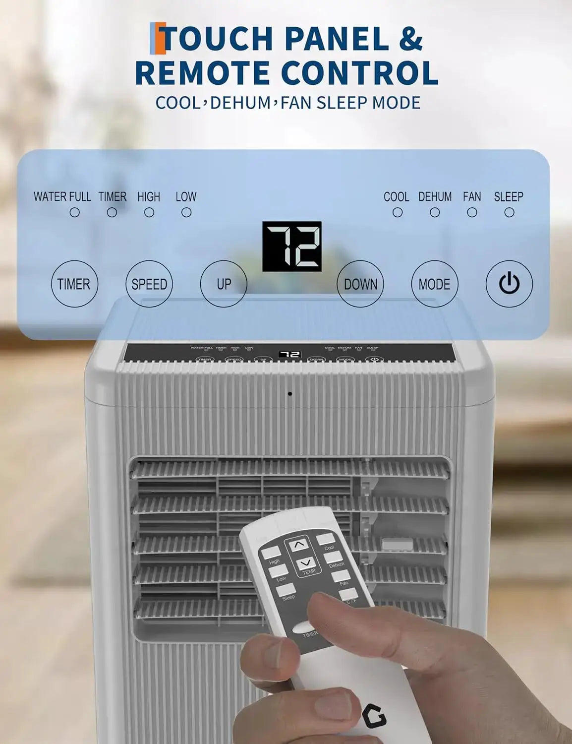 8,000 BTU Portable Stand Air Conditioner Cool/Dry/Fan Modes Fast Cooling Up to 350 Sq. Ft Drainage-free Cooling Quiet Sleep Mode by Beastly Survival Outlet