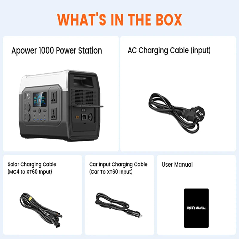 Ctolity XP1000 1800W Portable Power Station for Camping Use