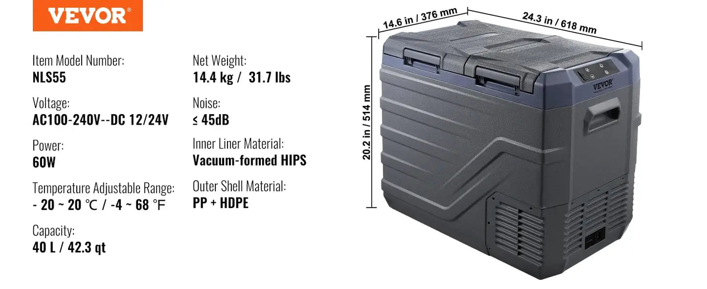 SucceBuy 8L to 75L Car Refrigerator Fridge Portable Icebox Single&Dual Zone w/Blue Tooth Temp Adjustable for Outdoor Camping RV by Beastly Survival Outlet