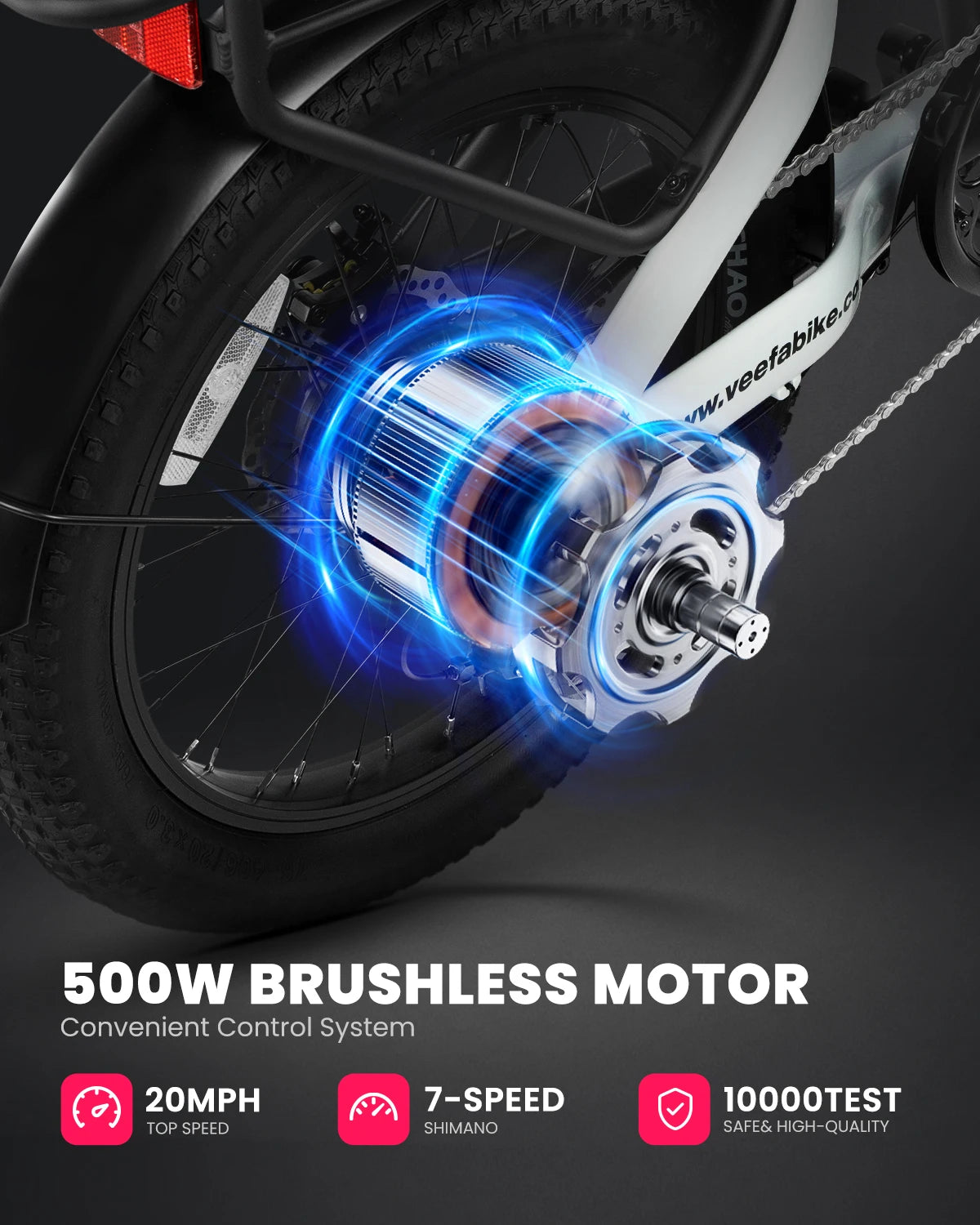 VEEFA F1 Folding Electric Bike 750W 60 Miles Range City Ride