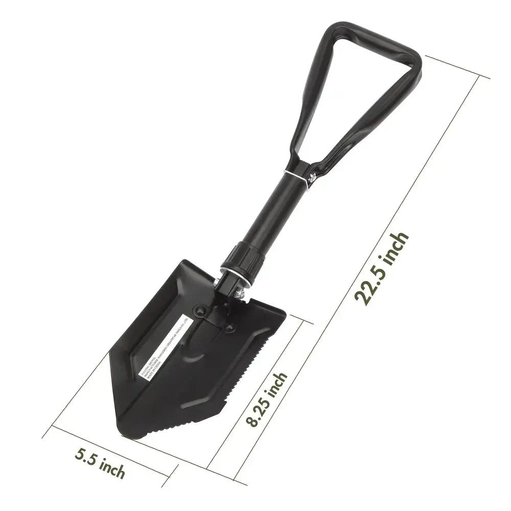 Folding Shovel Serrated Edge Heavy Duty Camping Tools Ultra by Beastly Survival Outlet