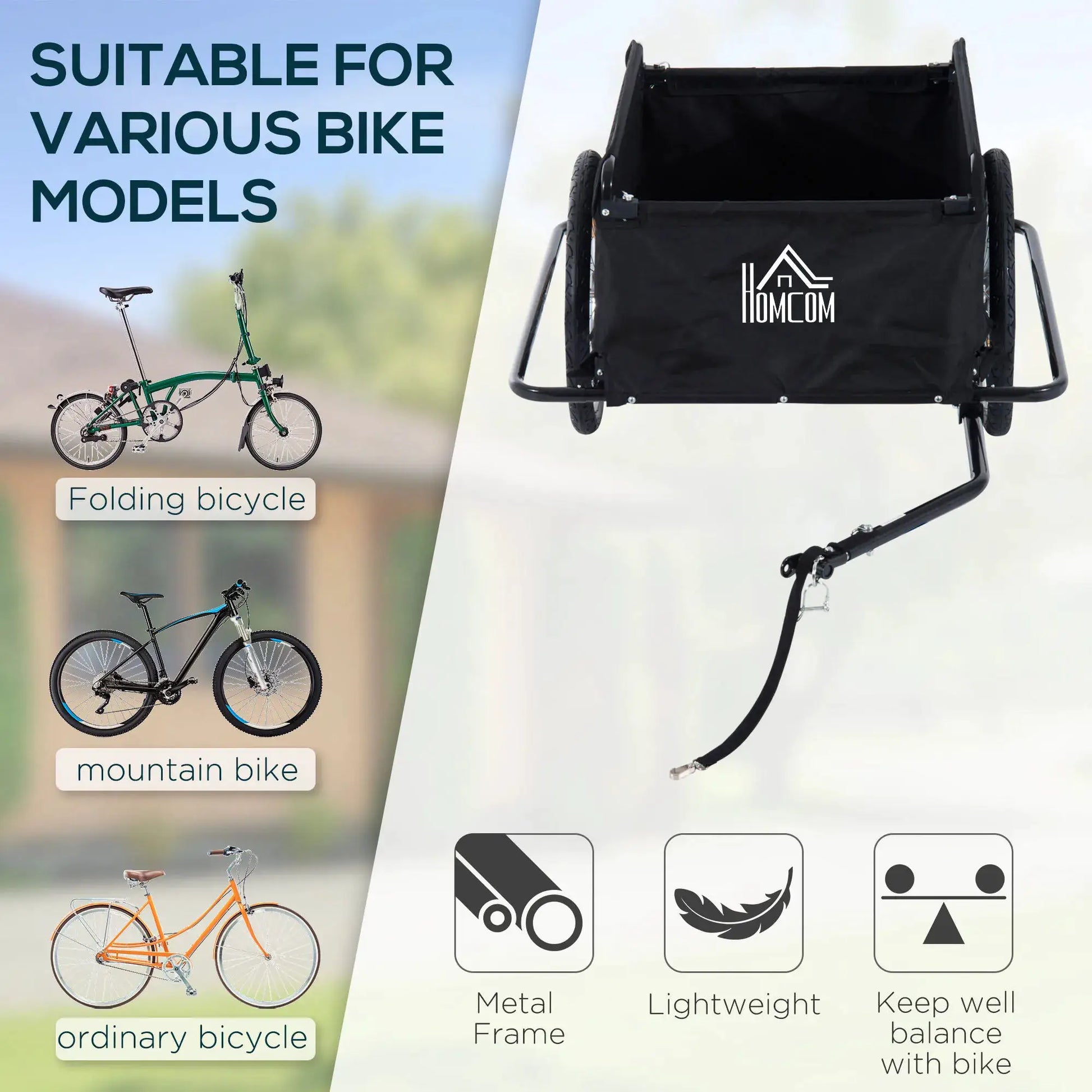Aosom Elite Two-Wheel Bicycle Large Cargo Wagon Trailer with Folding Storage by Beastly Survival Outlet