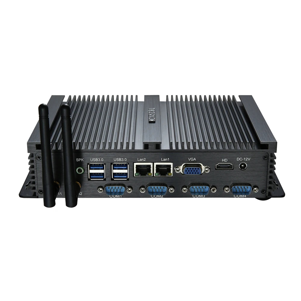 Fanless Mini HTPC Industrial PC with Dual LAN and RS232 Ports