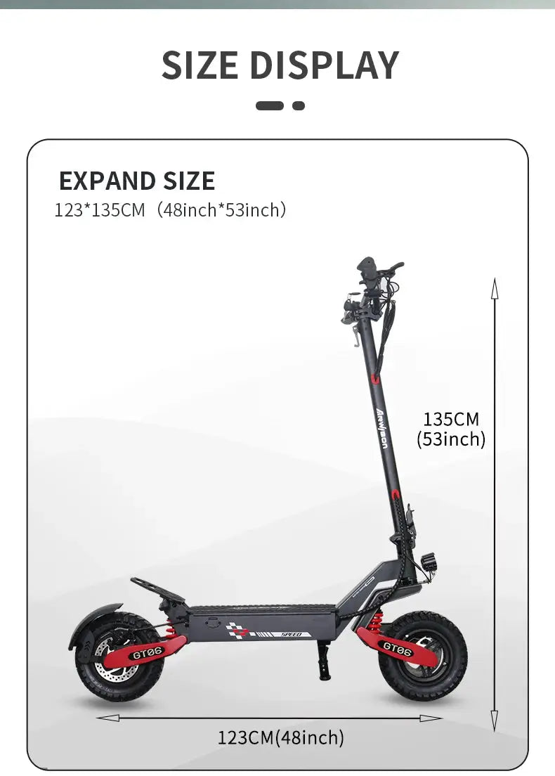 Arwibon 1200W Motor Electric Scooter 48V13/23.4AH Speed up to 25MPH 11 Inch Off-Road Tires Foldable Adult E-Scooter by Beastly Survival Outlet